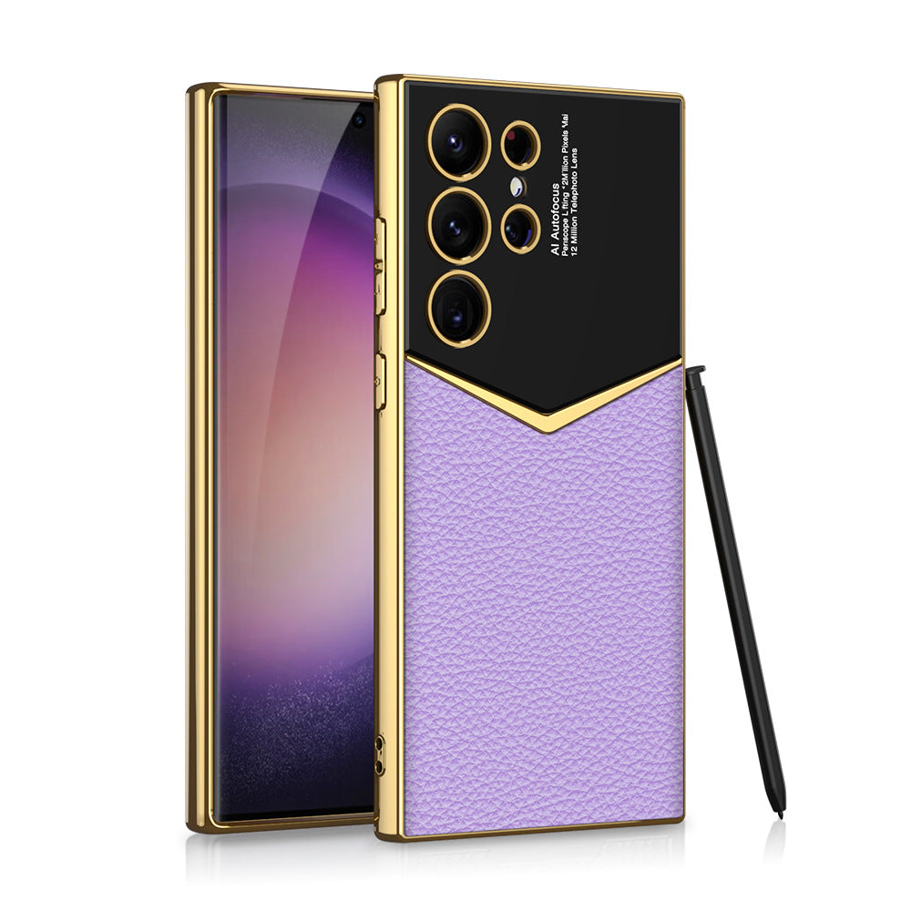 Electroplated Leather Case For Samsung Galaxy S23 Ultra🔥Buy 2 get 10% Off Extra Auto🔥