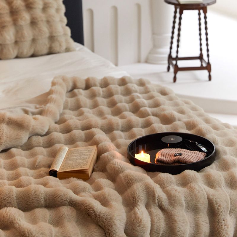Double-sided Imitation rabbit wool blanket