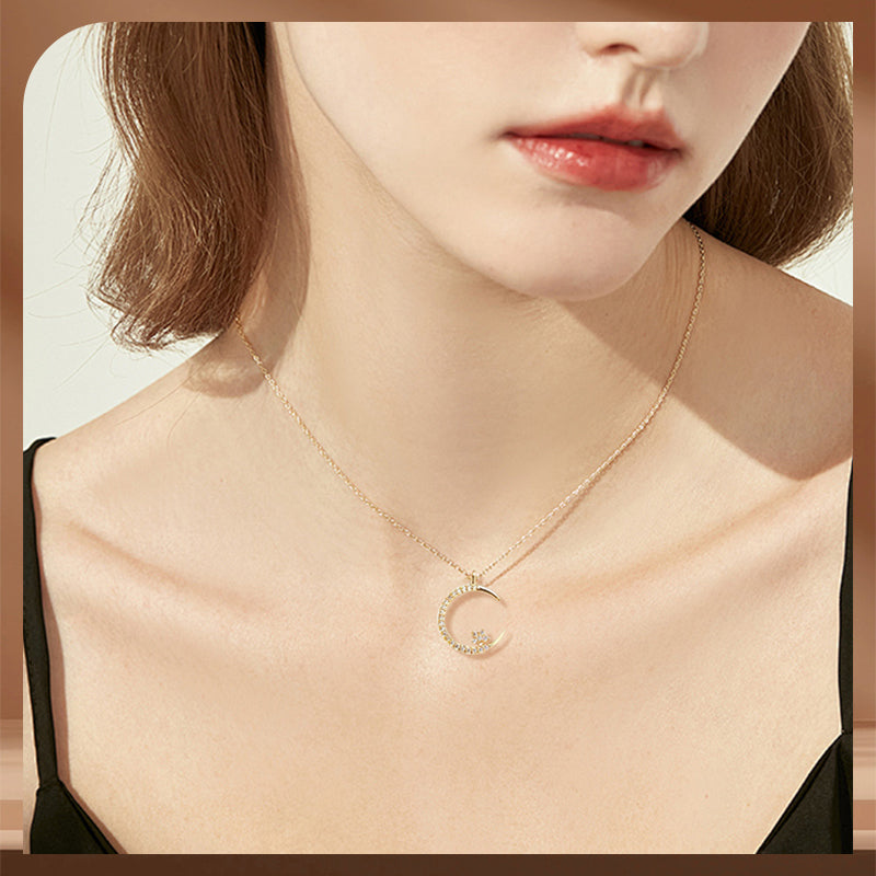 Bright Night: Moon Star Necklace