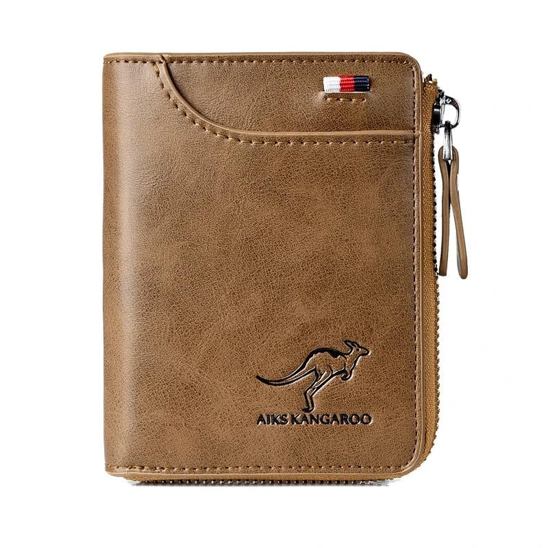 (๐2025 New Year Hot Sale๐)Men Wallet Zipper Genuine Leather Purse ( RFID PROTECTED )
