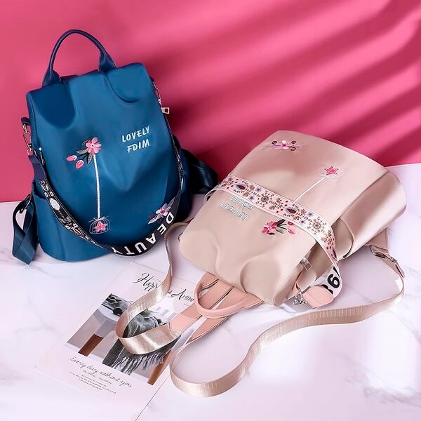Floral Embroidered Waterproof Oxford Backpack(50% OFF)