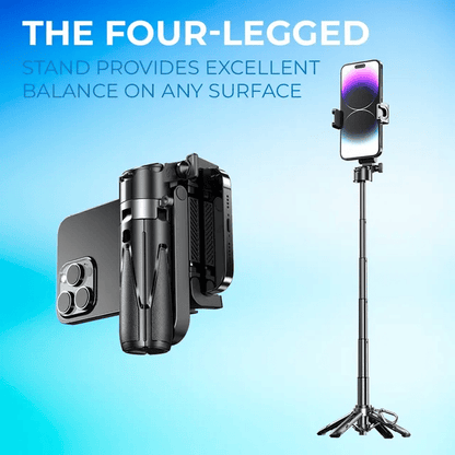 4-in-1 Multifunctional 360 Rotation  Selfie Stick with  Wireless Detachable Remote Control