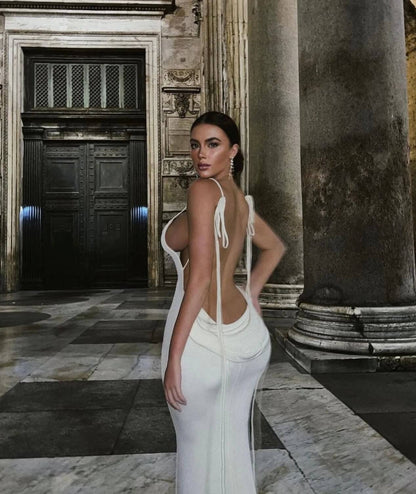 Backless Maxi Dress Buy 2 Automatic 10% Off & Free Shipping
