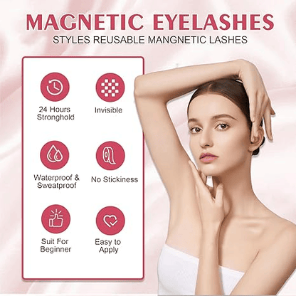 Reusable Premium Magnetic Eyelashes with Applicator