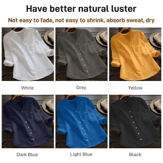 Japanese Style Handmade Linen Cotton Casual Loose Shirt(🔥Buy 2 Automatic 10% Off & Free Shipping🔥)