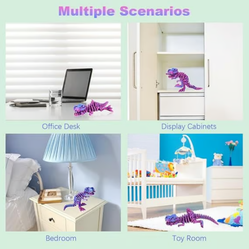 🔥🎁2025 New Year Hot Sale🎁🔥Colorful 3D Printed Dinosaur Toy🦖