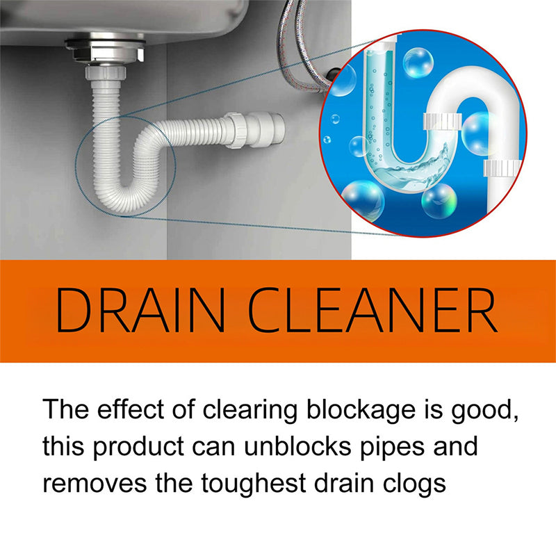 🎁🔥 Powerful Pipe Dredging Agent for Kitchen and Toilet Pipelines - Dissolves 200+ Blockages and Kills of Bacteria